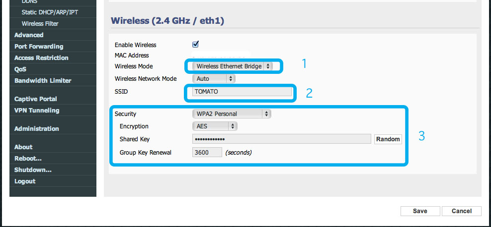 Setup Wireless Ethernet Bridge - Wireless Setup