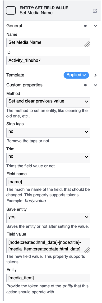 Drupal 10 - ECA to Set Media Name automatically when Node update